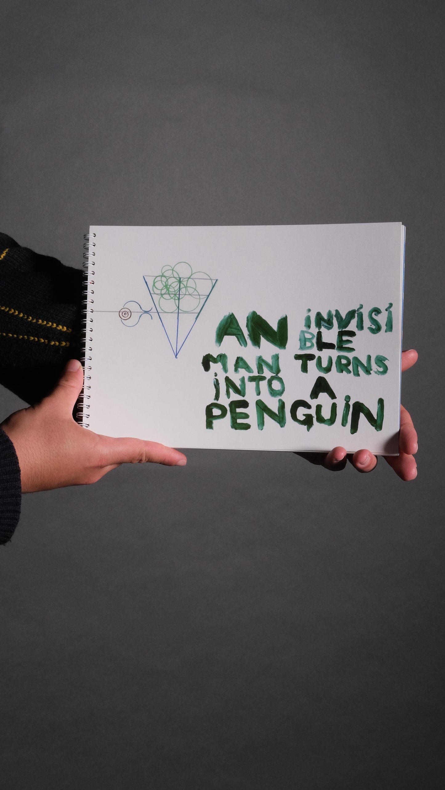 an invisible man turns into a penguin