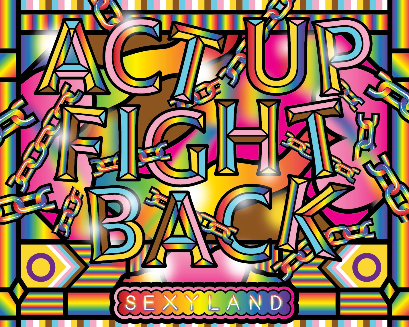 Vlag "Act Up, Fight Back"