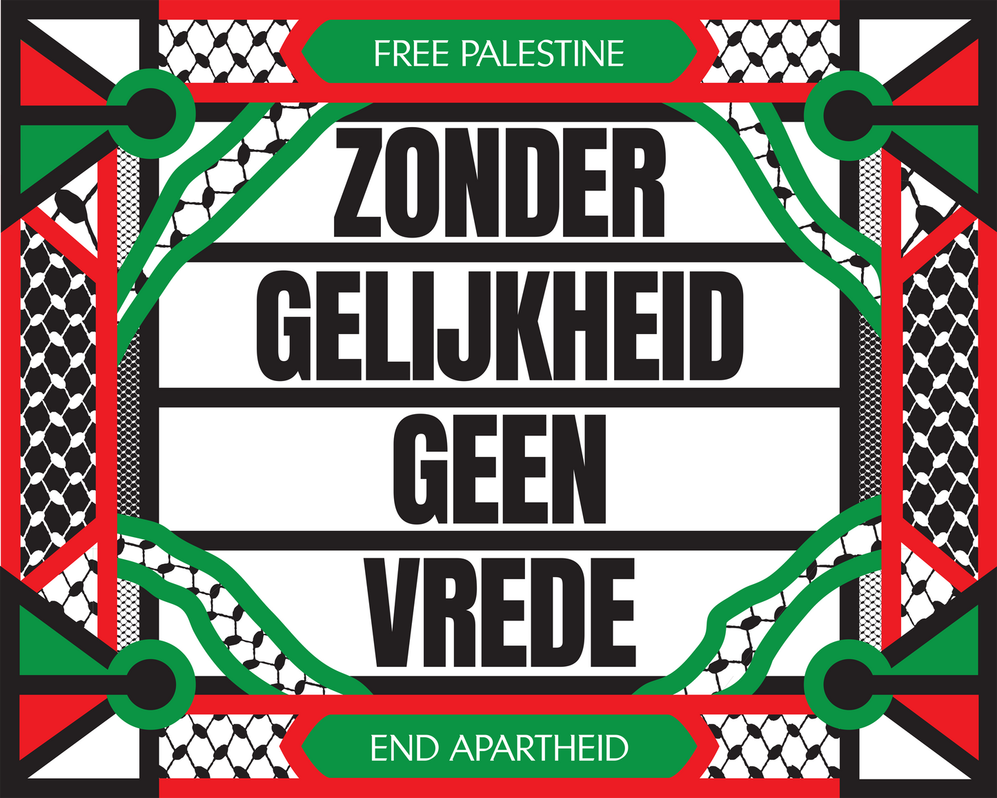 Vlag "Zonder gelijkheid geen vrede"